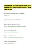 GALEN NUR 210 FUNDAMENTALS ACTUAL&NewLine;PAPER 2026 QUESTIONS WITH SOLUTIONS&NewLine;GRADED A&plus;