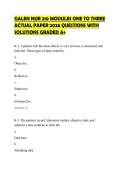 GALEN NUR 210 MODULES ONE TO THREE&NewLine;ACTUAL PAPER 2026 QUESTIONS WITH&NewLine;SOLUTIONS GRADED A&plus;