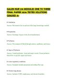 GALEN NUR 210 MODULES ONE TO THREE&NewLine;FINAL PAPER 2026 TESTED SOLUTIONS&NewLine;GRADED A&plus;