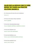GALEN NUR 210 MODULES ONE TO THREE&NewLine;REVIEW TEST PAPER 2026 PRACTICE&NewLine;SOLUTIONS GRADED A&plus;