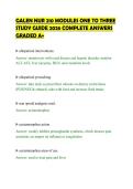 GALEN NUR 210 MODULES ONE TO THREE&NewLine;STUDY GUIDE 2026 COMPLETE ANSWERS&NewLine;GRADED A&plus;
