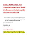 COMSAE Phase 2 Form 119 Exam &NewLine;Practice Questions And Correct Answers &NewLine;&lpar;Verified Answers&rpar; Plus Rationales 2026 &NewLine;Q&A &vert; Instant Download Pdf 