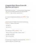 Congenital Heart Disease Exam with Questions and Answers