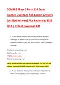 COMSAE Phase 2 Form 116 Exam &NewLine;Practice Questions And Correct Answers &NewLine;&lpar;Verified Answers&rpar; Plus Rationales 2026 &NewLine;Q&A &vert; Instant Download Pdf 