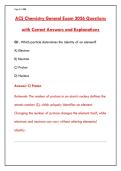 ACS GENERAL CHEMISTRY EXAM 2026 &ndash; 200 REAL QUESTIONS & VERIFIED ANSWERS &vert; ACS CHEMISTRY FINAL EXAM TEST BANK&NewLine;&NewLine;