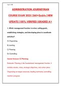 ADMINISTRATION JOURNEYMAN COURSE EXAM 2025 &ndash; 200 REAL QUESTIONS & VERIFIED ANSWERS &vert; OFFICE MANAGEMENT & ADMINISTRATIVE CERTIFICATION TEST BANK&NewLine;&NewLine;