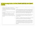 ATI Pharmacology Practice A ACTUAL UPDATED QUESTIONS AND CORRECT &NewLine;ANSWERS 