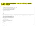 ATI Pharm book practice questions ACTUAL UPDATED QUESTIONS AND &NewLine;CORRECT ANSWERS 