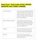 Pharm Exam 1 Study Guide ACTUAL UPDATED &NewLine;QUESTIONS AND CORRECT ANSWERS
