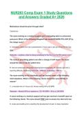 NUR283 Comp Exam 1 Study Questions and Answers Graded A&plus; 2026