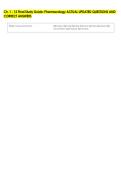 Ch&period; 1 - 12 Final Study Guide&colon; Pharmacology ACTUAL UPDATED QUESTIONS AND &NewLine;CORRECT ANSWERS 