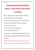 ALABAMA WASTEWATER COLLECTION GRADE 1 EXAM &ndash; 470 REAL QUESTIONS & VERIFIED ANSWERS &vert; ADEM COLLECTION SYSTEM CERTIFICATION TEST BANK&NewLine;&NewLine;