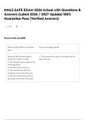 NMLS SAFE EXAM 2026 Actual with Questions & Answers &lpar;Latest 2026 &sol; 2027 Update&rpar; 100&percnt; Guarantee Pass &lpar;Verified Answers&rpar;
