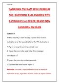 CANADIAN PN EXAM 2026 &ndash; 200&plus; Q&AS WITH RATIONALES &lpar;REx-PN & PROVINCIAL LICENSING PREP&rpar;&NewLine;&NewLine;