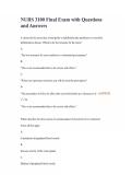 NURS 3100 Final Exam with Questions and Answers