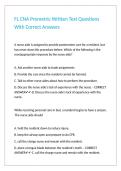 FL CNA Prometric Written Test Questions With Correct Answers 