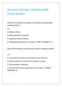 Prometric CNA Exam 1 Questions With Correct Answers&period;