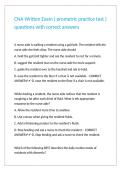 CNA Written Exam &lpar; prometric practice test &rpar; questions with correct answers&period;