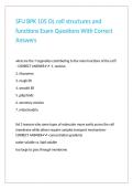 SFU BPK 105 OL cell structures and functions Exam Questions With Correct Answers