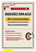 ACLS Written Exam Questions with Correct Answers 2026 &vert; AHA Advanced Cardiovascular Life Support &ndash; 2026&sol;2027 Certification Test Bank