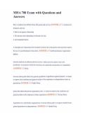 MHA 708 Exam with Questions and Answers