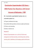 CONSTRUCTION SUPERINTENDENT EXAM PREP 2026 &ndash; 200&plus; Q&AS WITH RATIONALES &lpar;NCCER & BCSP CERTIFICATION PRACTICE TEST&rpar;&NewLine;&NewLine;