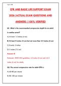 CPR & BASIC LIFE SUPPORT &lpar;BLS&rpar; EXAM 2026 &ndash; 200&plus; Q&AS WITH RATIONALES &lpar;AHA&sol;ILCOR COMPLIANT&rpar;&NewLine;&NewLine;