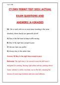CT DMV PERMIT TEST 2025 &ndash; 200&plus; Q&AS WITH RATIONALES &lpar;CONNECTICUT DRIVER&rsquo;S LICENSE EXAM PREP&rpar;&NewLine;&NewLine;