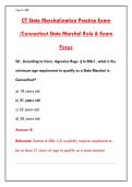 CT STATE MARSHAL EXAM 2026 &vert; 200 PRACTICE QUESTIONS & ANSWERS &vert; CONNECTICUT CERTIFICATION TEST PREP