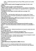 CSPR - Certified Specialist Payment Rep &lpar;HFMA&rpar; questions and verified &NewLine;answers 