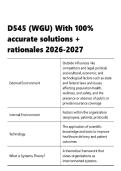 D545 &lpar;WGU&rpar; With 100- accurate solutions &plus; rationales 2026-2027&period;