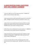 ILLINOIS ROOFING EXAM 2 QUESTIONS WITH 100&percnt; CORRECT ANSWERS
