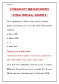 EPIDEMIOLOGY & BIOSTATISTICS EXAM PREP &vert; 200&plus; PRACTICE QUESTIONS & ANSWERS &vert; MPH CERTIFICATION TESTBANK&NewLine;&NewLine;