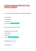 ROOFING EXAM QUESTIONS WITH 100&percnt; VERIFIED ANSWERS