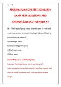 FLORIDA PUMP OPS TEST 2026 &ndash; 200&plus; EXAM PREP QUESTIONS & CORRECT ANSWERS &vert; CERTIFICATION STUDY GUIDE&NewLine;&NewLine;