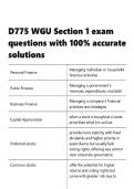 D775 WGU Section 1 exam questions with 100&percnt; accurate solutions
