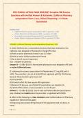 CPJE CLINICAL ACTUAL EXAM 2026&sol;2027 Complete 300 Practice &NewLine;Questions with Verified Answers & Rationales &vert;California Pharmacy &NewLine;Jurisprudence Exam &vert; Law&comma; Clinical&comma; Dispensing &vert; A&plus; Grade &NewLine;Guaranteed