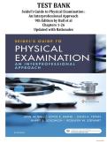 Seidel's Guide to Physical Examination 9th Edition Ball Test Bank &lpar;Chapters 1-26&rpar; with Rationales - Complete Q&A for Exam Success