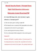 HAWAII SECURITY GUARD PRINCIPAL EXAM 2025&sol;2026 &ndash; 200&plus; PRACTICE QUESTIONS & CORRECT ANSWERS &vert; DCCA LICENSE PREP&NewLine;&NewLine;