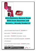 ACS General Chemistry 2026 Exam Questions and Answers &vert; 300&plus; Comprehensive Practice Questions &vert; Atomic Structure&comma; Bonding&comma; Stoichiometry&comma; Thermodynamics&comma; Equilibrium & Gas Laws &vert; American Chemical Society &lpar;ACS&rpar;