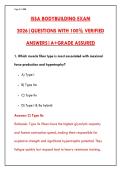 ISSA BODYBUILDING EXAM 2026 &ndash; 200 VERIFIED Q&AS WITH RATIONALES &vert; A&plus; GRADE GUARANTEED