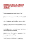MI M&A ROOFING EXAM PREP 2026 QUESTIONS WITH 100&percnt; CORRECT ANSWERS&NewLine;
