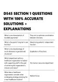 D545 SECTION 1 QUESTIONS WITH 100- ACCURATE SOLUTIONS &plus; EXPLANATIONS&period;