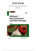 Test Bank for Williams' Basic Nutrition & Diet Therapy 15th Edition by Staci Nix&comma; Chapter 1-23  &vert;All Chapters