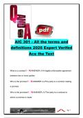 AIC 301 EXAM COMPLETE PACKAGE DEAL
