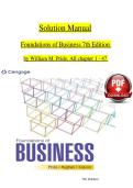 Solutions Manual for Foundations of Business 7th Edition by William M&period; Pride&comma; Robert J&period; Hughes & Jack R&period; Kapoor ISBN 9780357717943 Complete Chapters 1&ndash;17&NewLine;