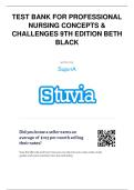 Test Bank for Professional Nursing&colon; Concepts & Challenges 9th Edition by Beth Perry Black ISBN 9780323551137