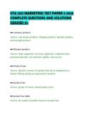 UTA 3321 MARKETING TEST PAPER 3 2026&NewLine;COMPLETE QUESTIONS AND SOLUTIONS&NewLine;GRADED A&plus;&NewLine;