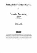 Financial Accounting Theory 7th Edition &mdash; by William Scott  &mdash; Instructor's Solutions Manual &lpar;Chapter 1-13&rpar;
