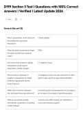 D199 Section 3 Test &vert; Questions with 100&percnt; Correct&NewLine;Answers &vert; Verified &vert; Latest Update 2026